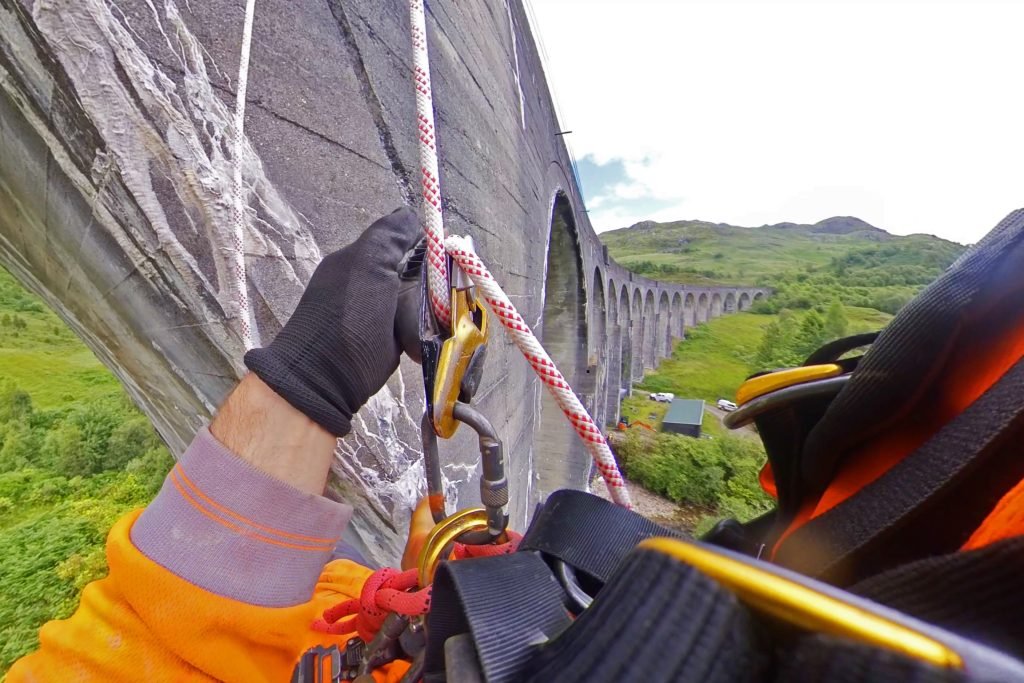 Video shows rope access engineers restoring Glenfinnan ‘Harry Potter’ viaduct